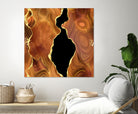 Orange Gold Agate Texture 04 by Isabel Muñoz on GIANT ART - orange digital painting