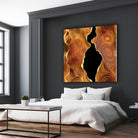 Orange Gold Agate Texture 04 by Isabel Muñoz on GIANT ART - orange digital painting