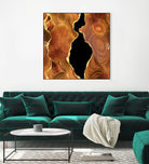 Orange Gold Agate Texture 04 by Isabel Muñoz on GIANT ART - orange digital painting