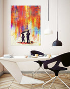Enfants sous la pluie by Johann Brangeon on GIANT ART - white digital painting