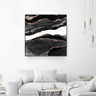 Black & Rose Gold Agate Texture 08 by Isabel Muñoz on GIANT ART - black digital painting