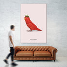 Strawbirdy by Jonas Loose on GIANT ART - red photo manipulation