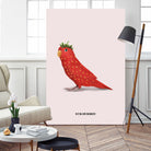 Strawbirdy by Jonas Loose on GIANT ART - red photo manipulation