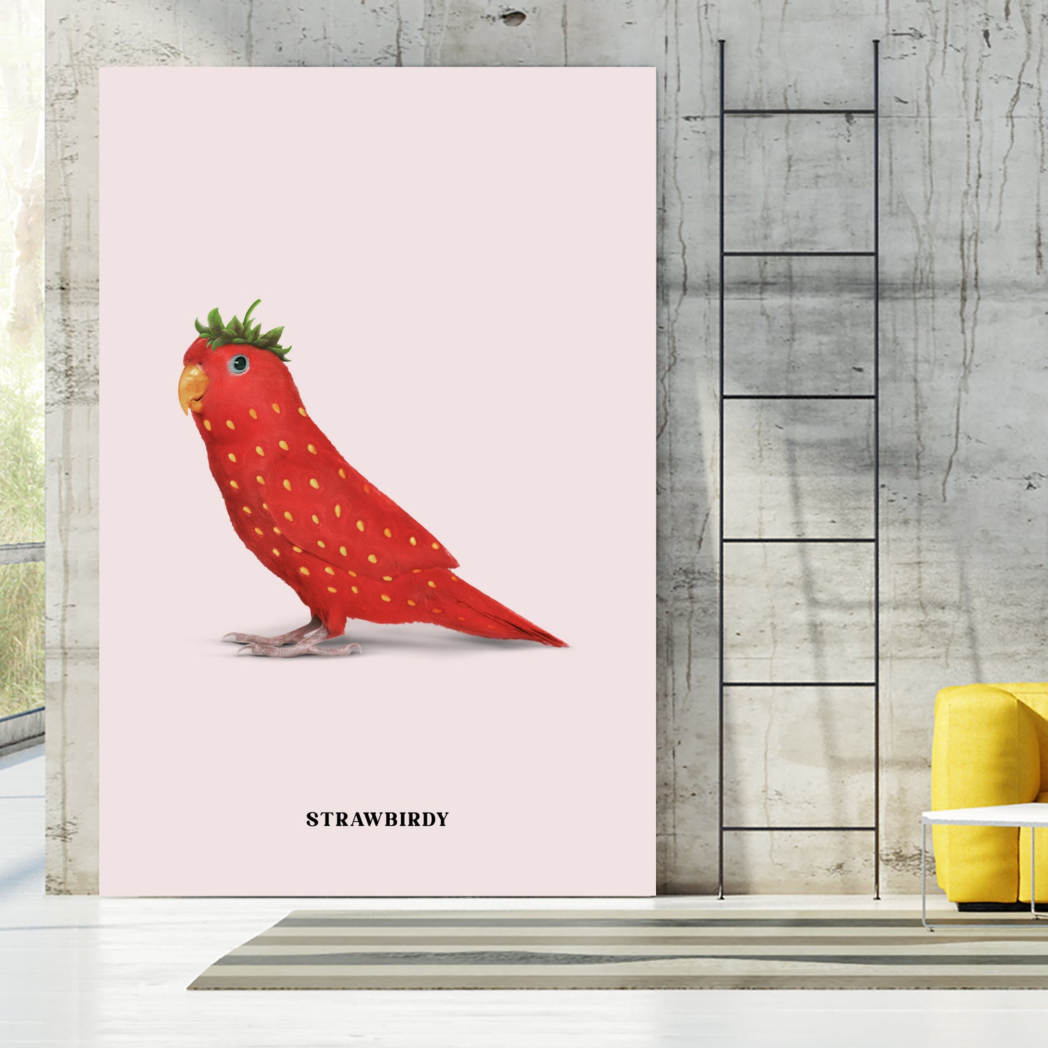 Strawbirdy by Jonas Loose on GIANT ART - red photo manipulation