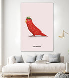 Strawbirdy by Jonas Loose on GIANT ART - red photo manipulation