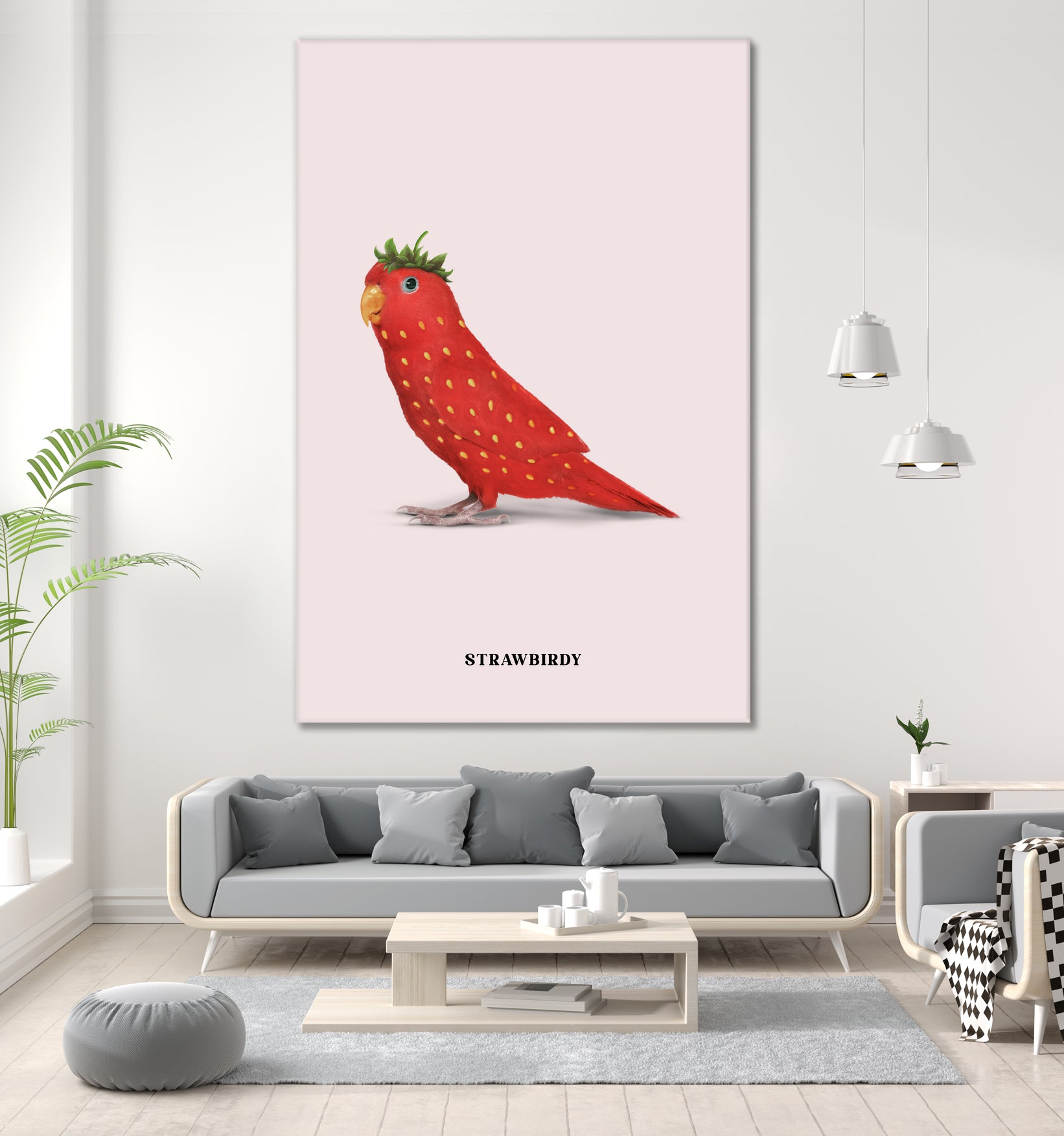 Strawbirdy by Jonas Loose on GIANT ART - red photo manipulation