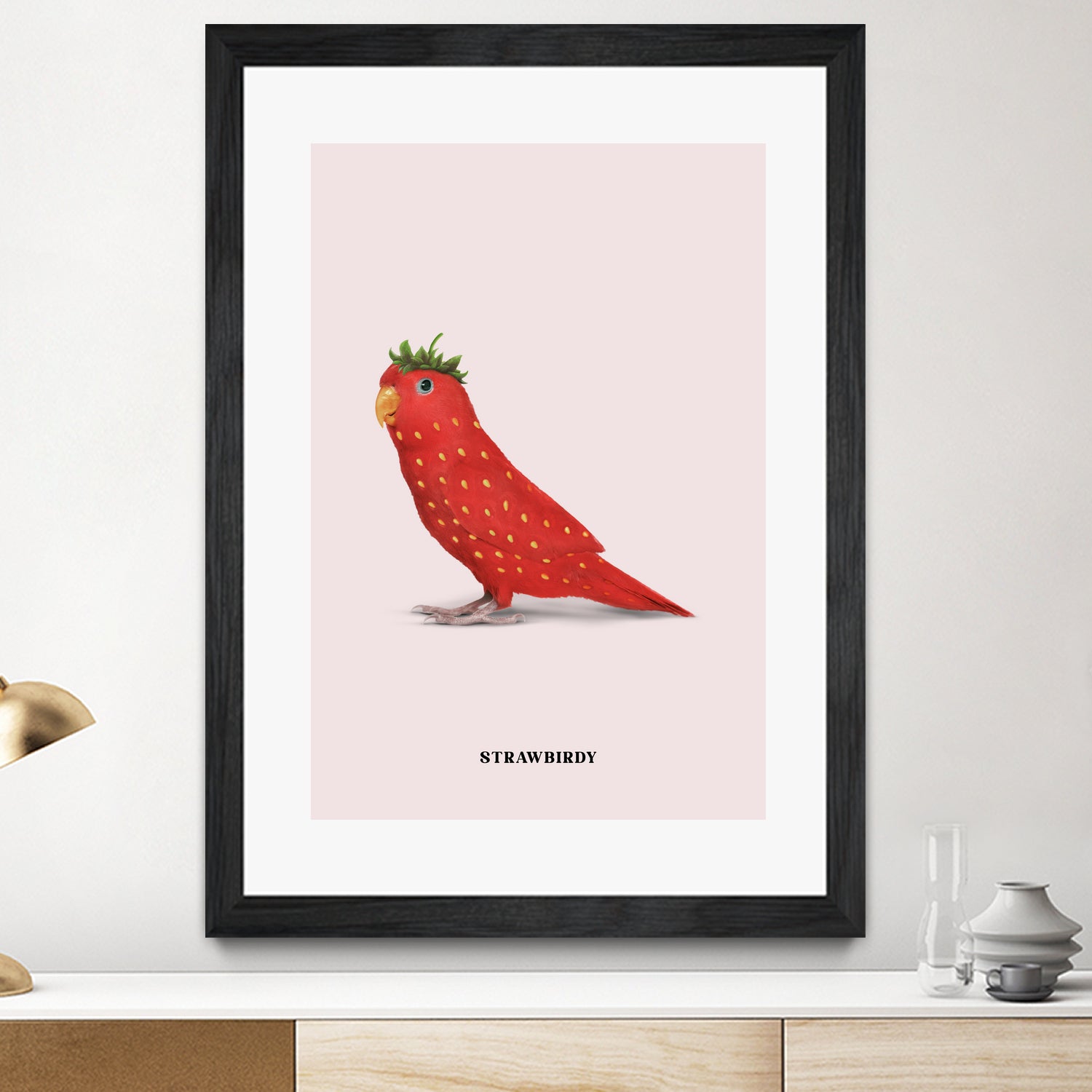 Strawbirdy by Jonas Loose on GIANT ART - red photo manipulation