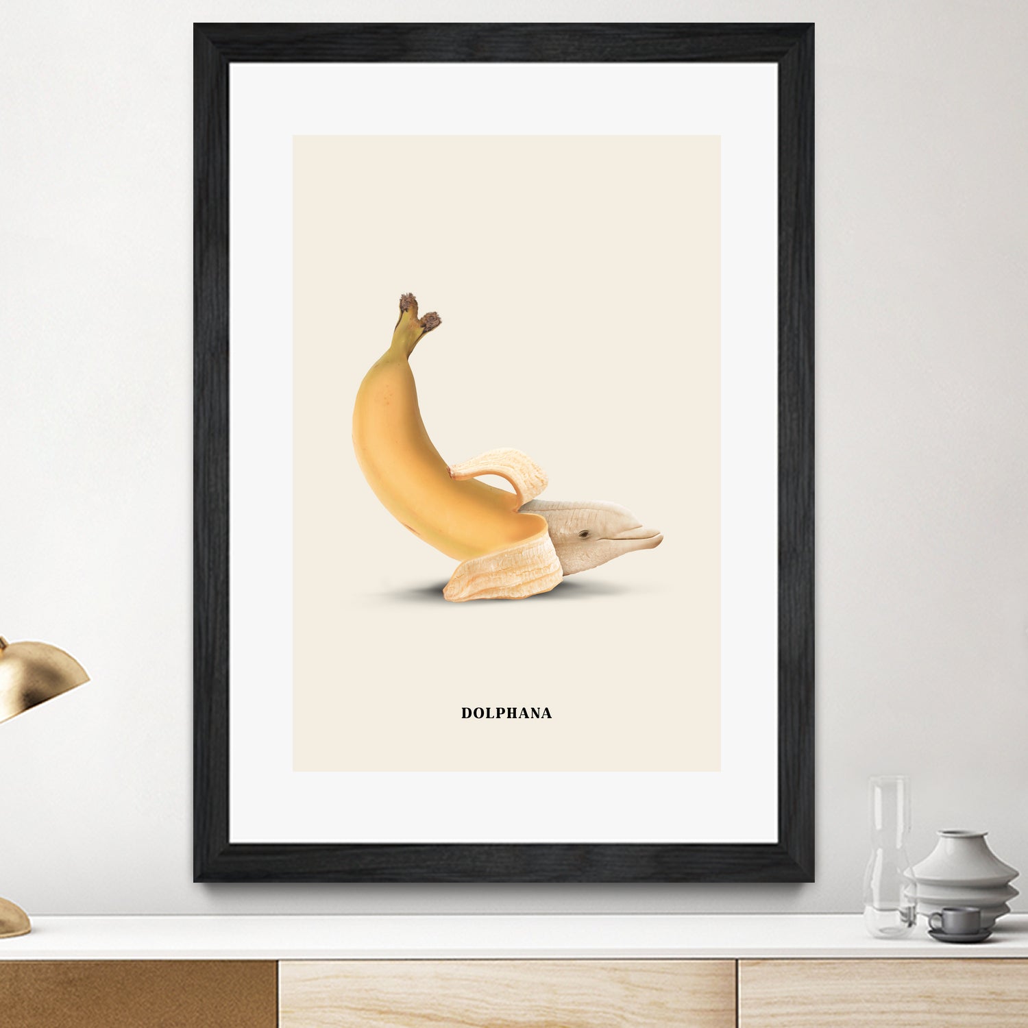 Dolphana by Jonas Loose on GIANT ART - yellow photo manipulation