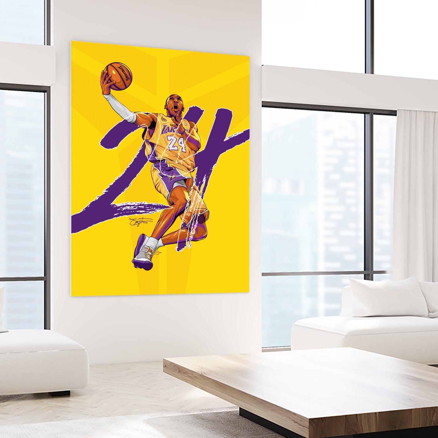 Kobe "Black Mamba" Bryant by Zildjian Magante on GIANT ART - yellow typography