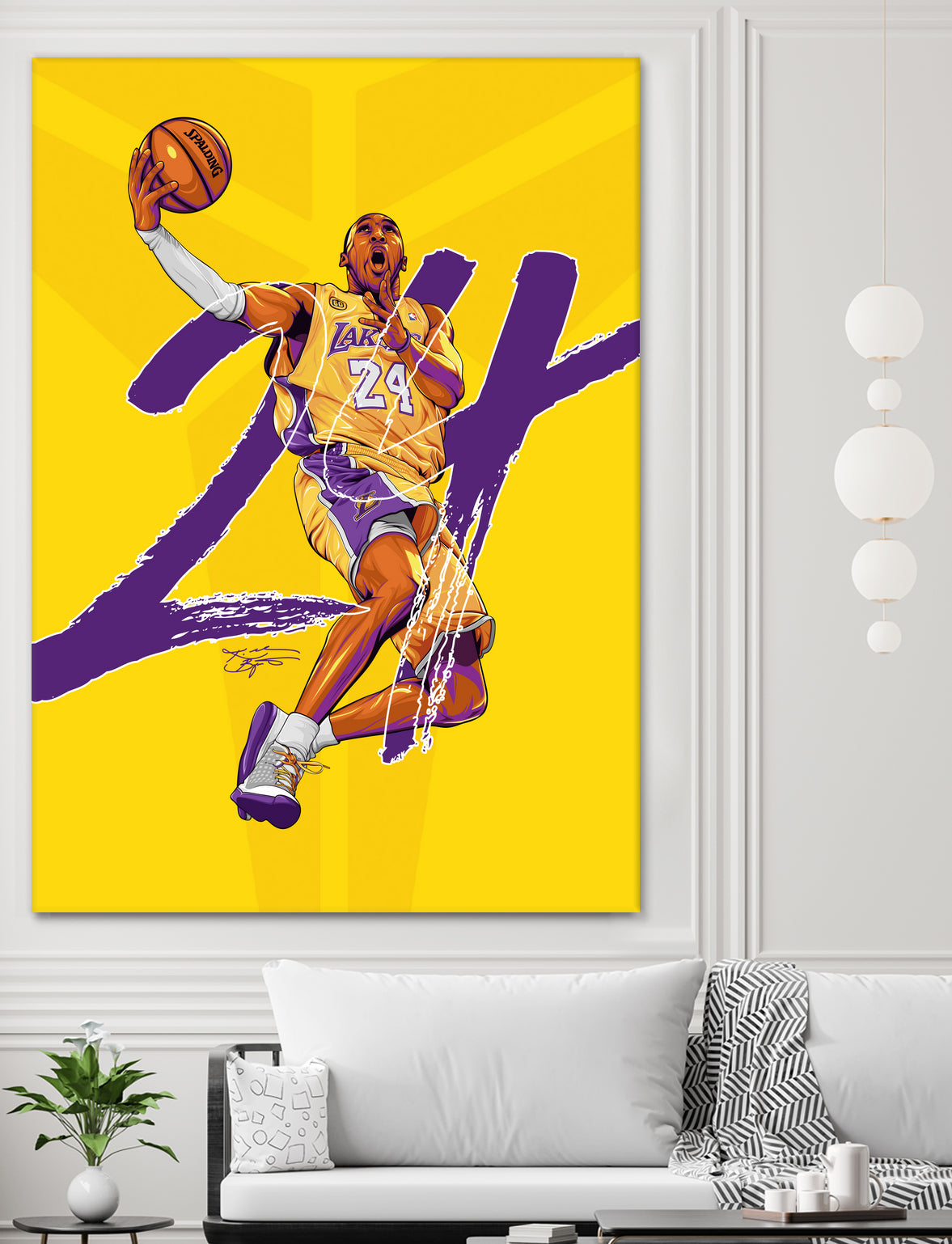 Kobe "Black Mamba" Bryant by Zildjian Magante on GIANT ART - yellow typography