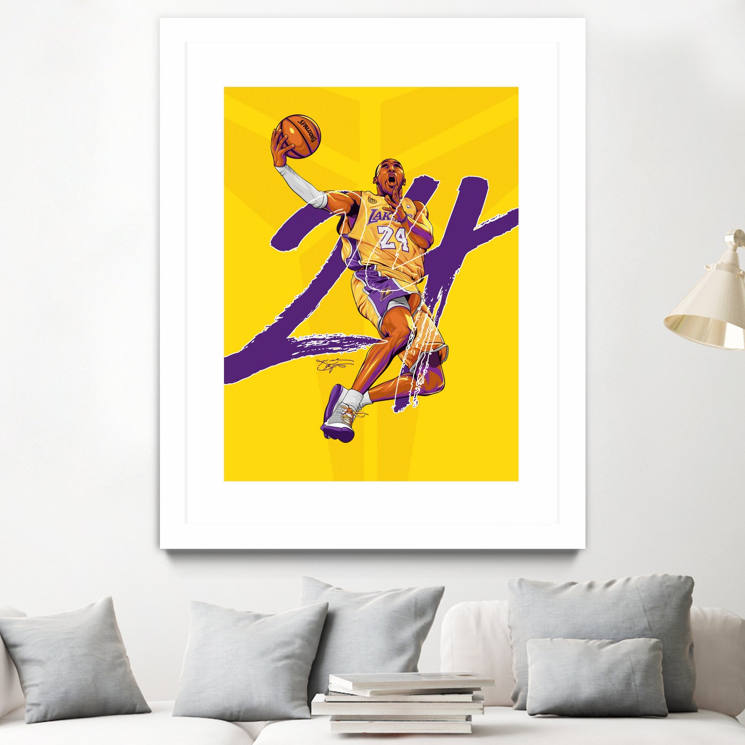 Kobe "Black Mamba" Bryant by Zildjian Magante on GIANT ART - yellow typography