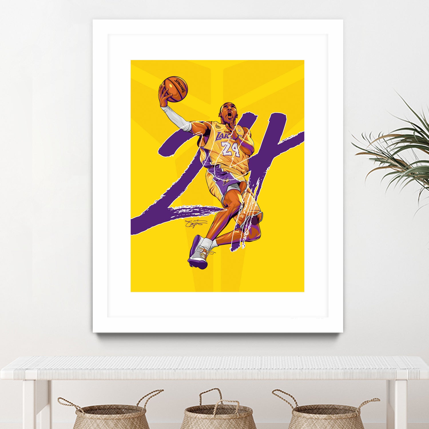 Kobe "Black Mamba" Bryant by Zildjian Magante on GIANT ART - yellow typography