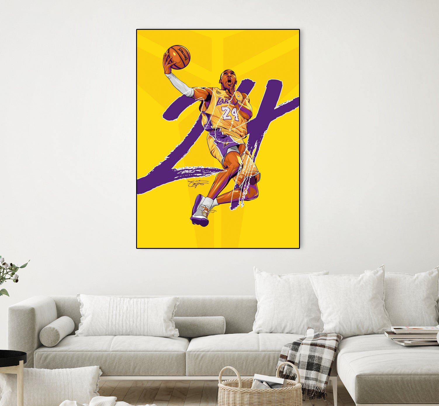 Kobe "Black Mamba" Bryant by Zildjian Magante on GIANT ART - yellow typography