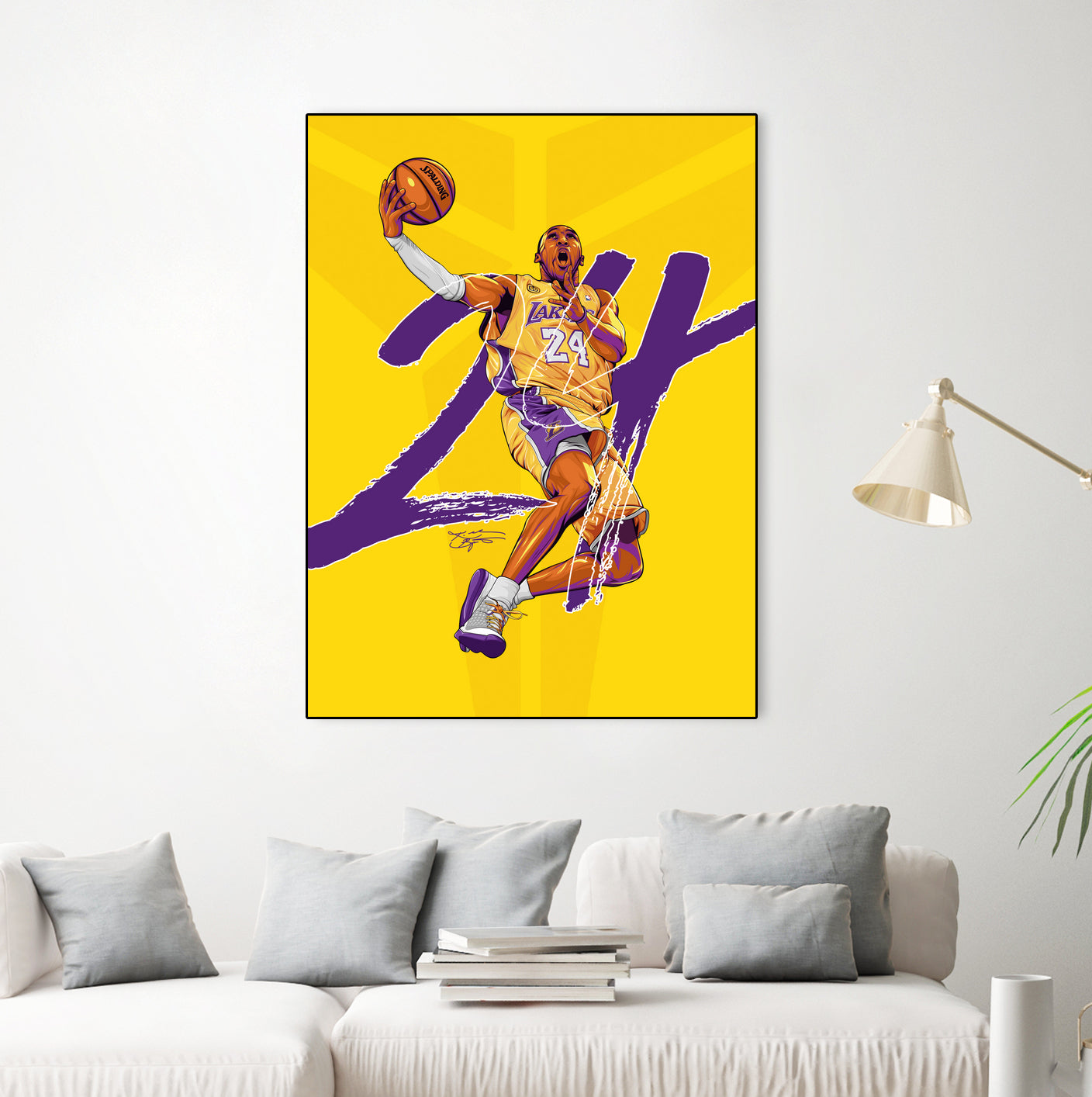 Kobe "Black Mamba" Bryant by Zildjian Magante on GIANT ART - yellow typography