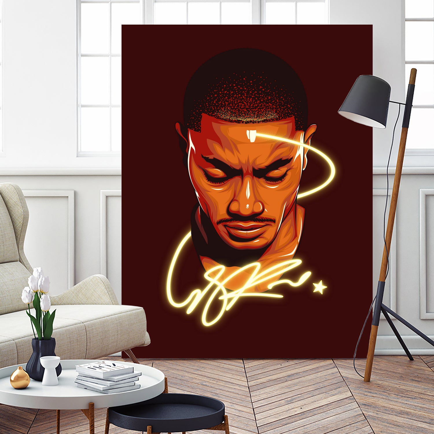 Derrick "Windy City Assassin" Rose by Zildjian Magante on GIANT ART - red digital drawing