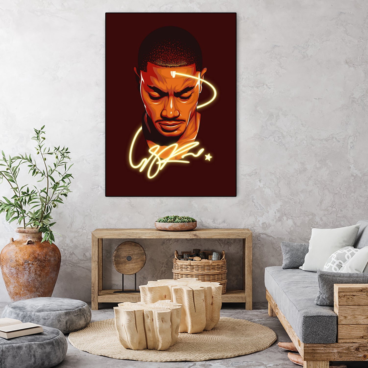 Derrick "Windy City Assassin" Rose by Zildjian Magante on GIANT ART - red digital drawing