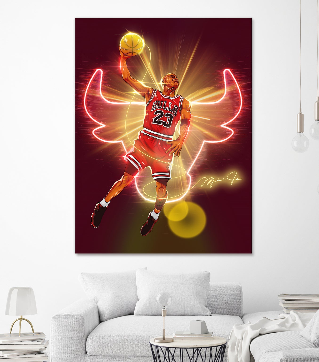 Michael "Air Jordan" Jordan by Zildjian Magante on GIANT ART - red digital drawing