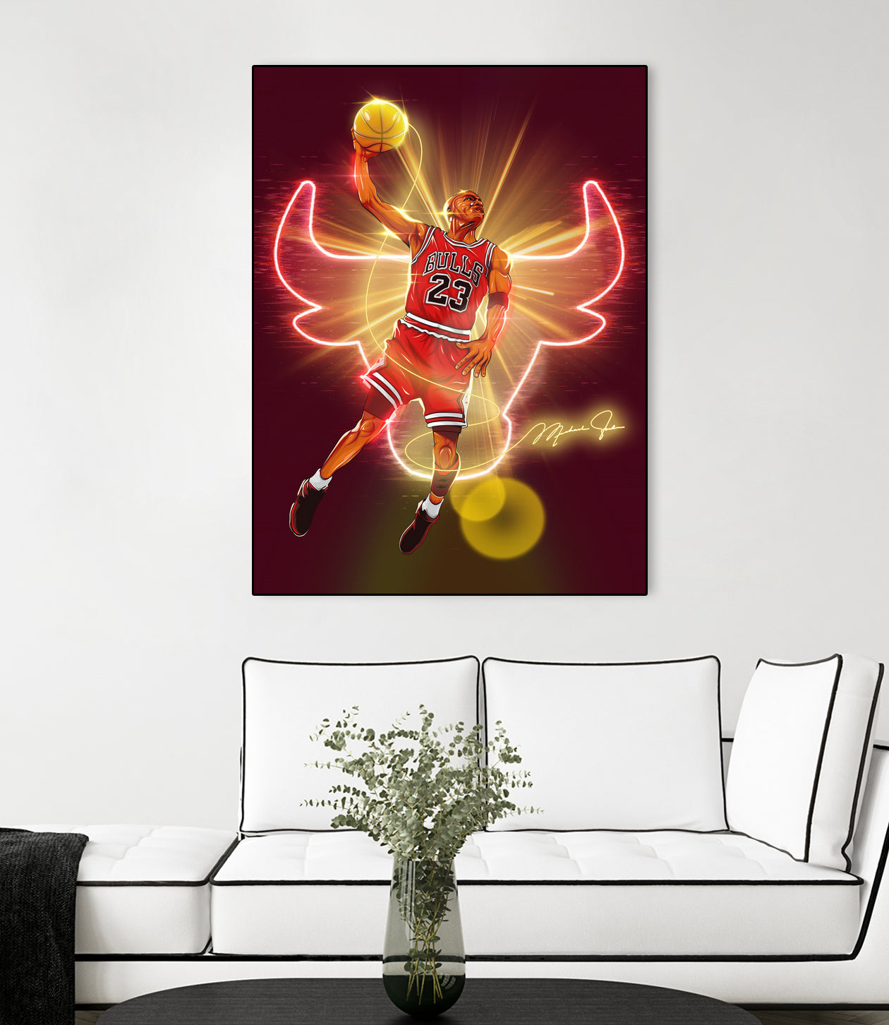 Michael "Air Jordan" Jordan by Zildjian Magante on GIANT ART - red digital drawing