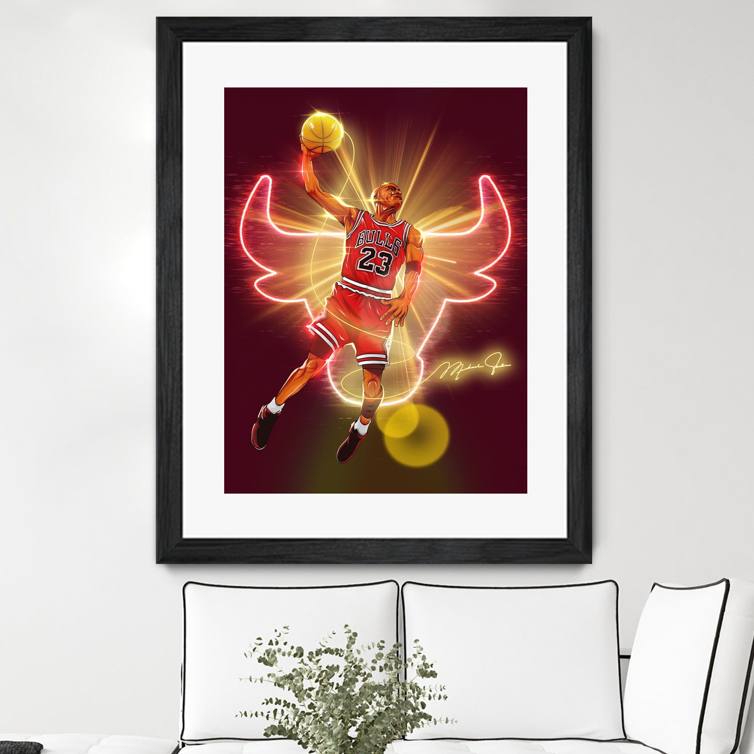 Michael "Air Jordan" Jordan by Zildjian Magante on GIANT ART - red digital drawing