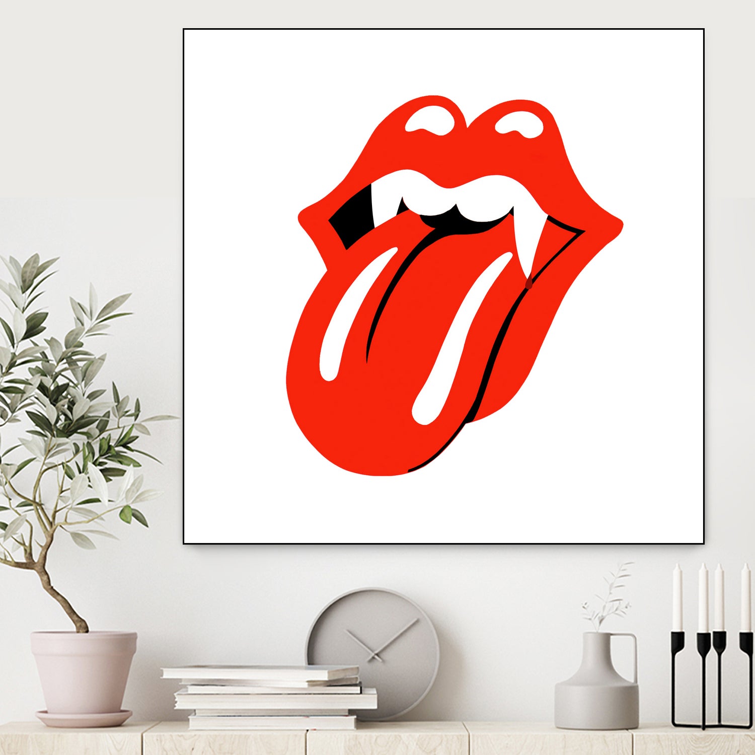 Rolling Stones vampire edition by Bekir Ceylan on GIANT ART - red digital painting