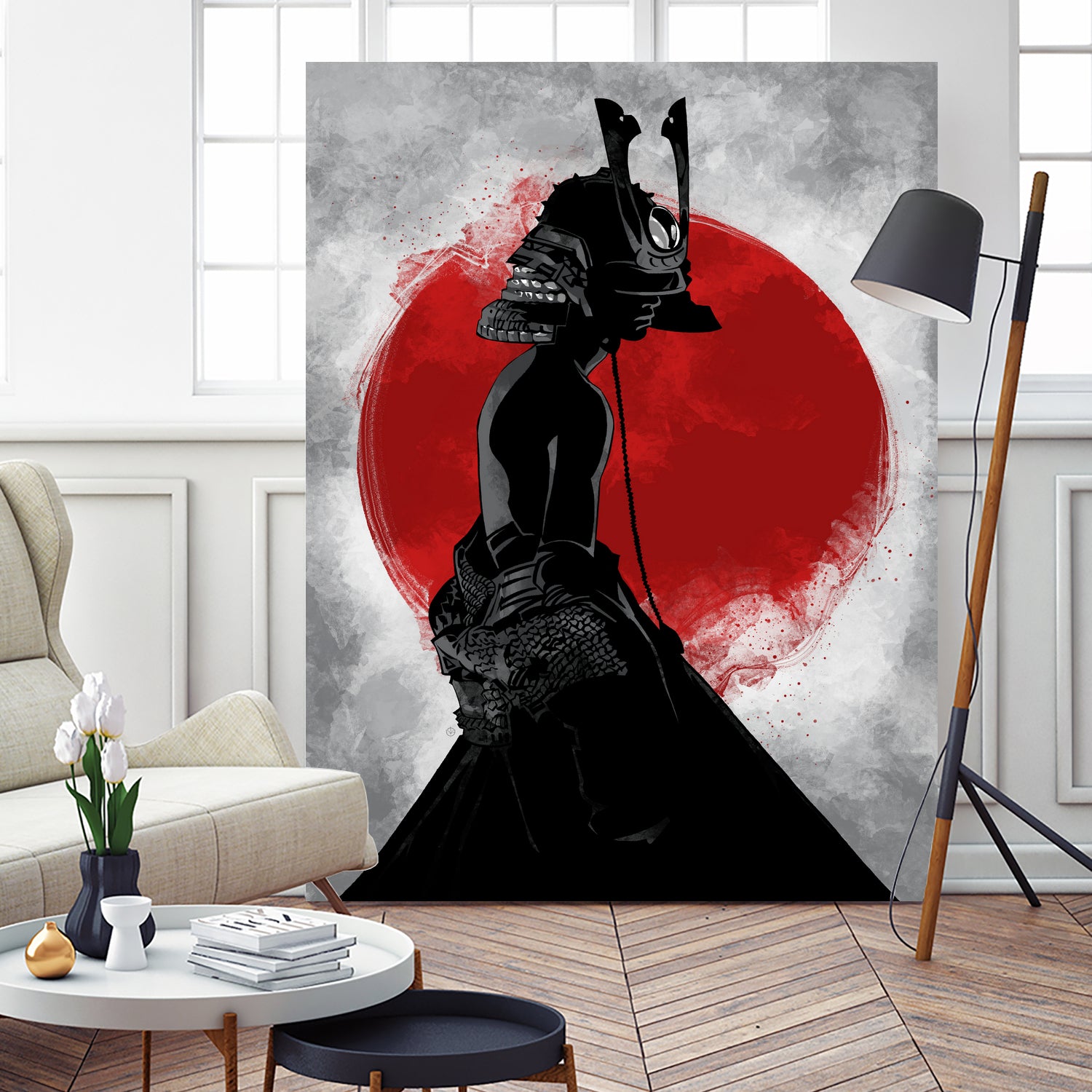 Samurai Girl by Nikita Abakumov on GIANT ART - red digital painting