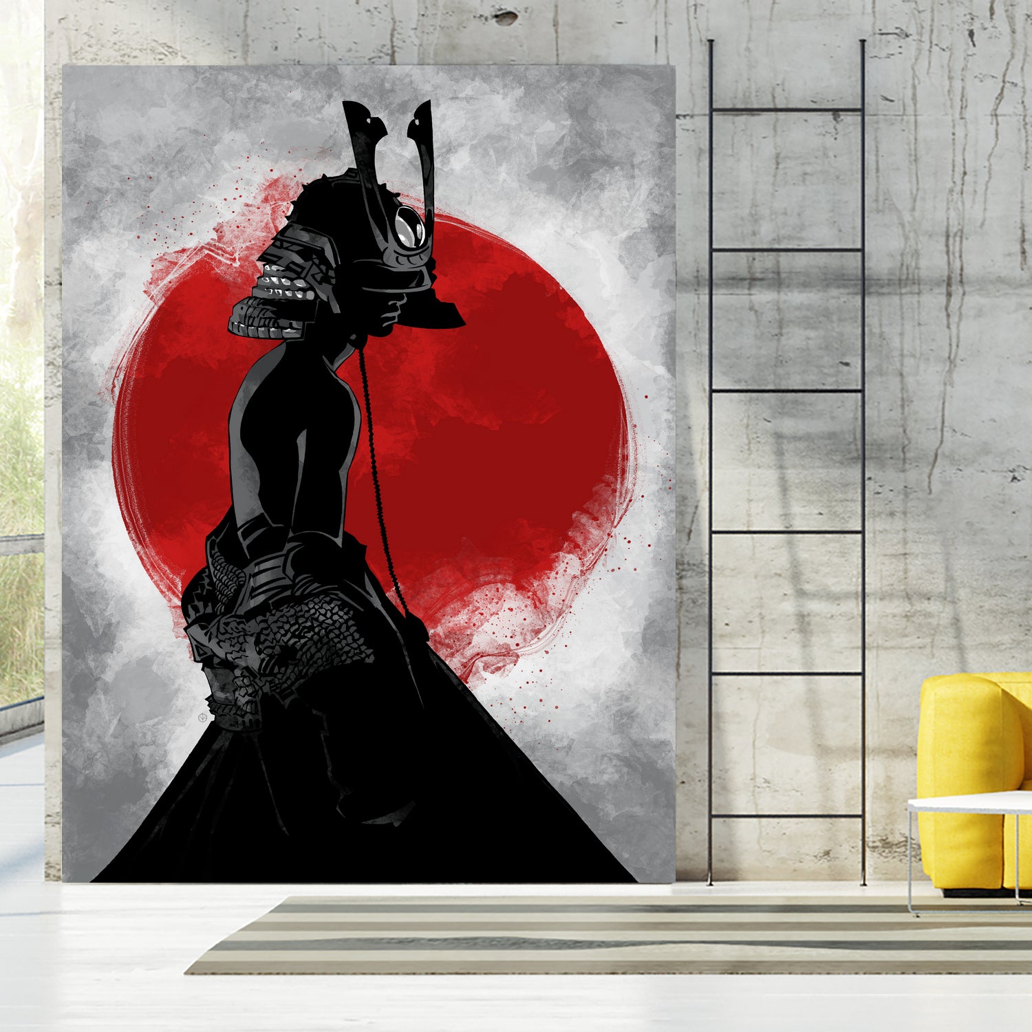 Samurai Girl by Nikita Abakumov on GIANT ART - red digital painting