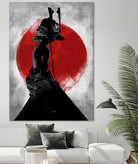 Samurai Girl by Nikita Abakumov on GIANT ART - red digital painting