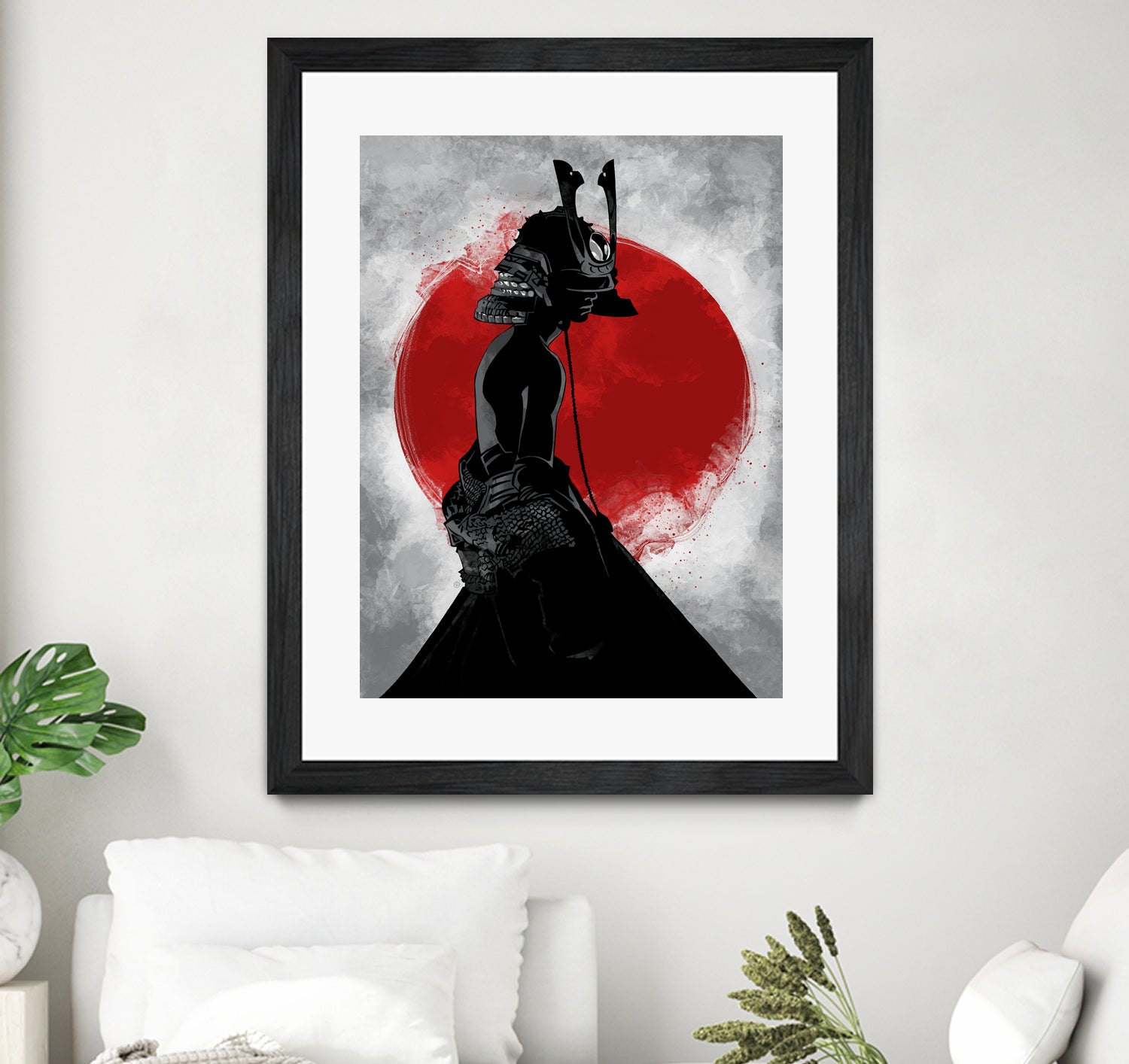 Samurai Girl by Nikita Abakumov on GIANT ART - red digital painting