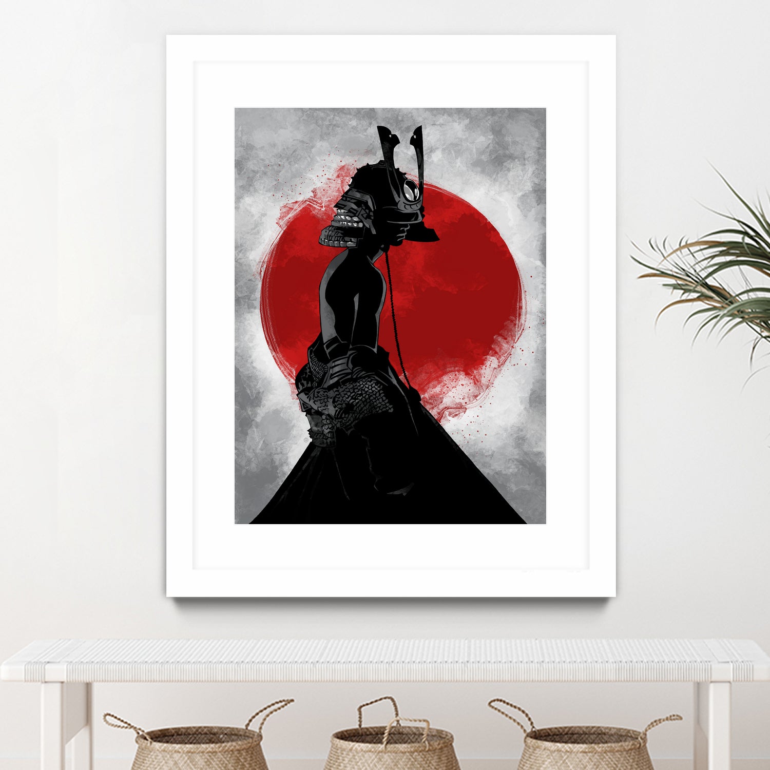 Samurai Girl by Nikita Abakumov on GIANT ART - red digital painting