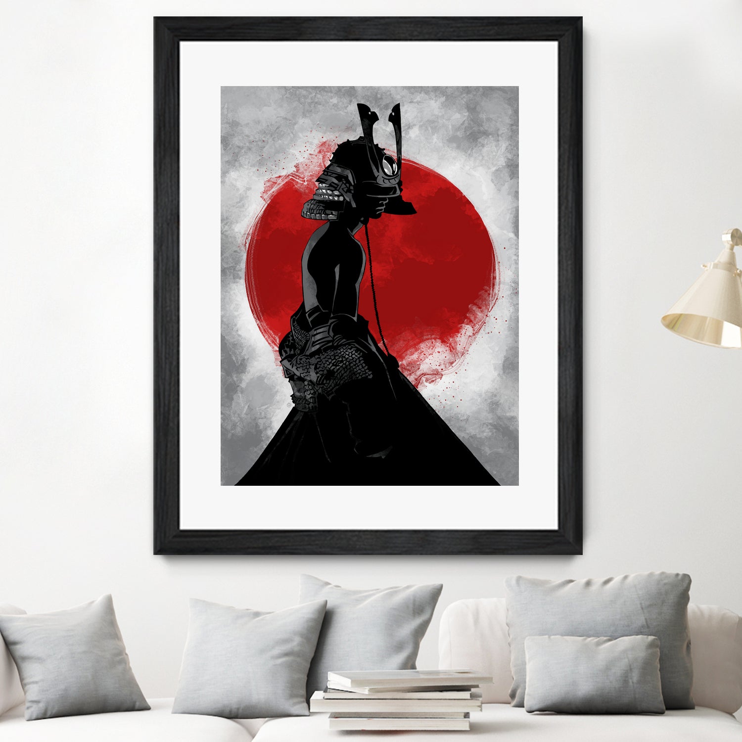 Samurai Girl by Nikita Abakumov on GIANT ART - red digital painting