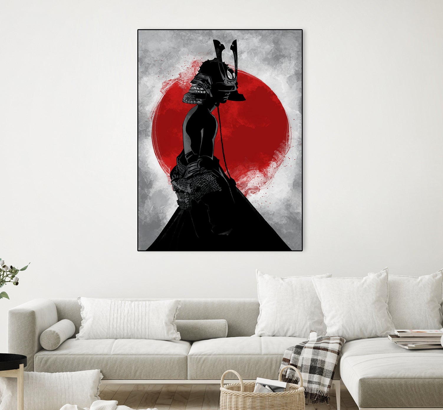 Samurai Girl by Nikita Abakumov on GIANT ART - red digital painting