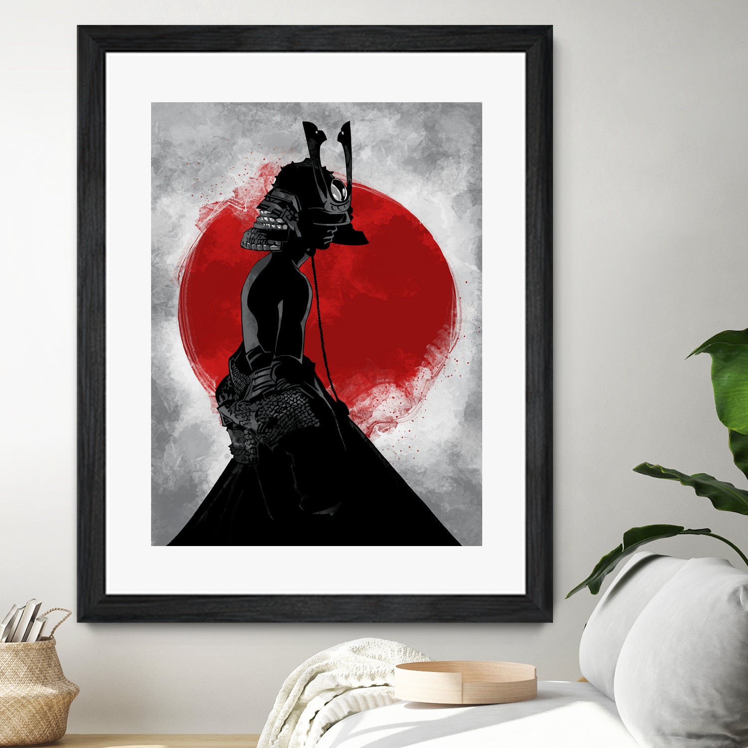 Samurai Girl by Nikita Abakumov on GIANT ART - red digital painting