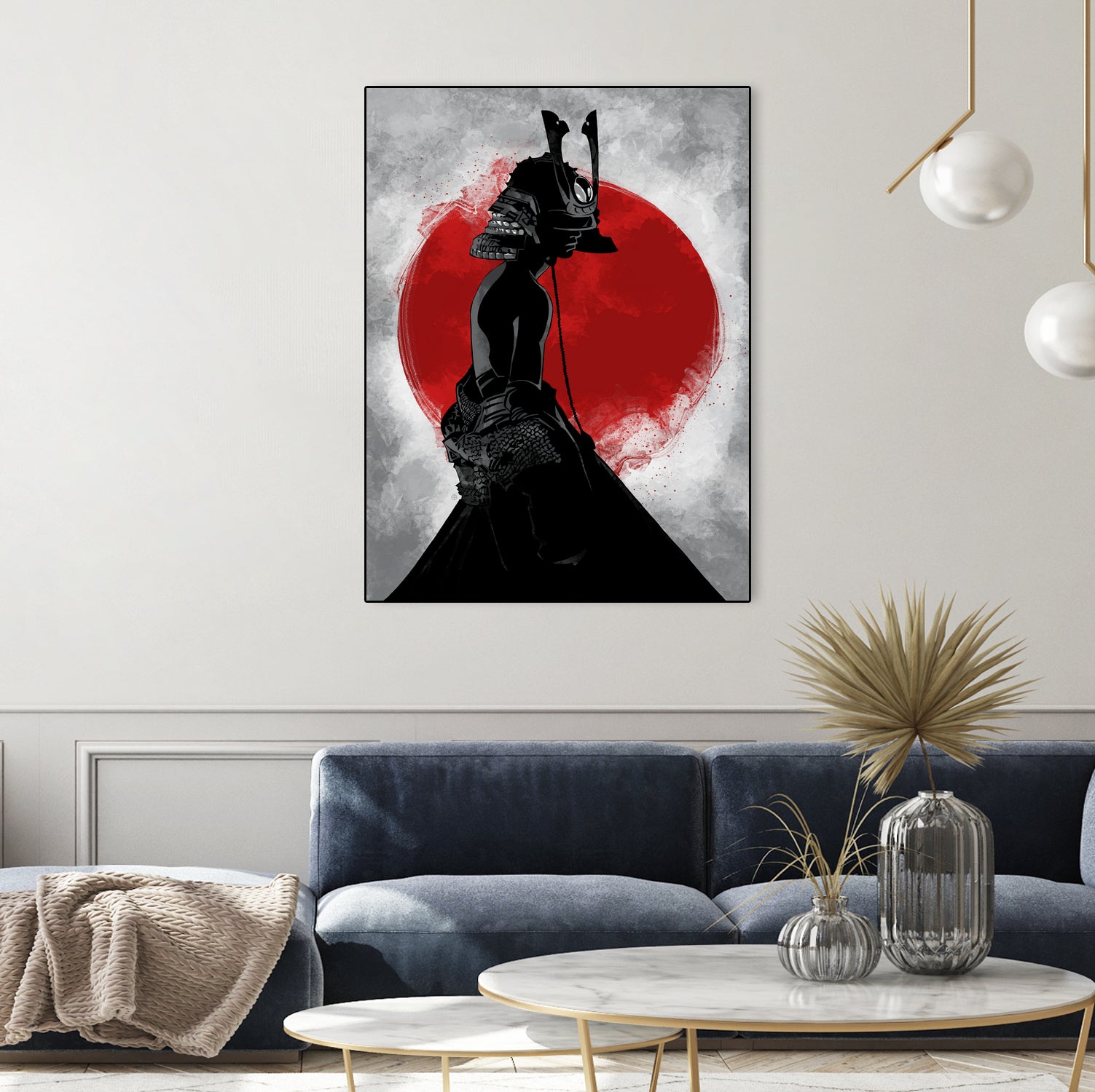 Samurai Girl by Nikita Abakumov on GIANT ART - red digital painting