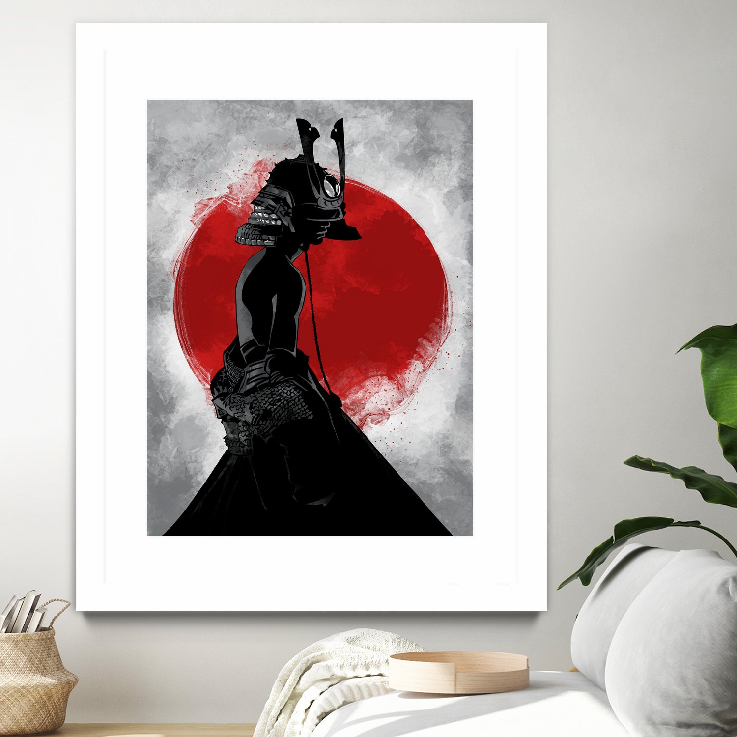 Samurai Girl by Nikita Abakumov on GIANT ART - red digital painting