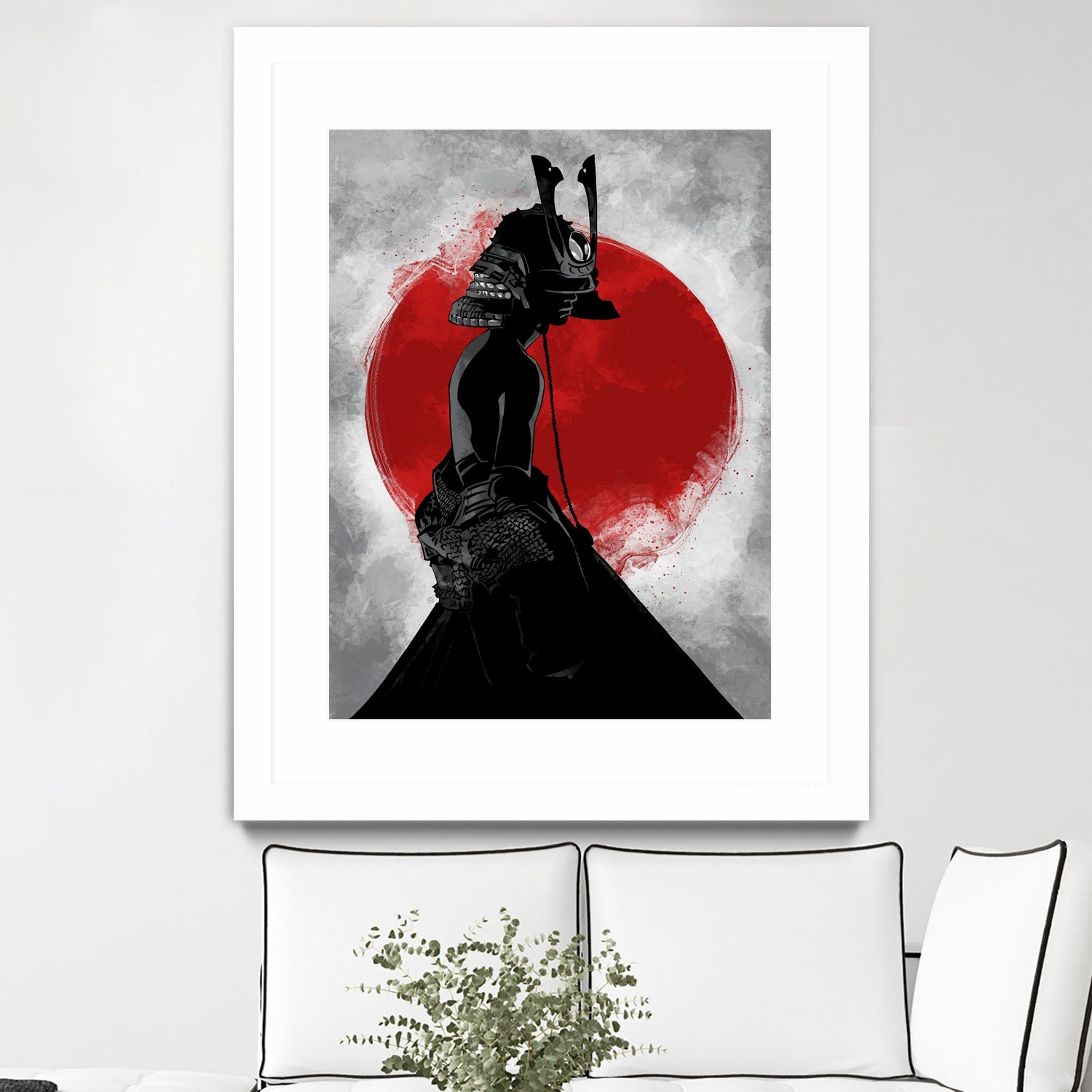 Samurai Girl by Nikita Abakumov on GIANT ART - red digital painting