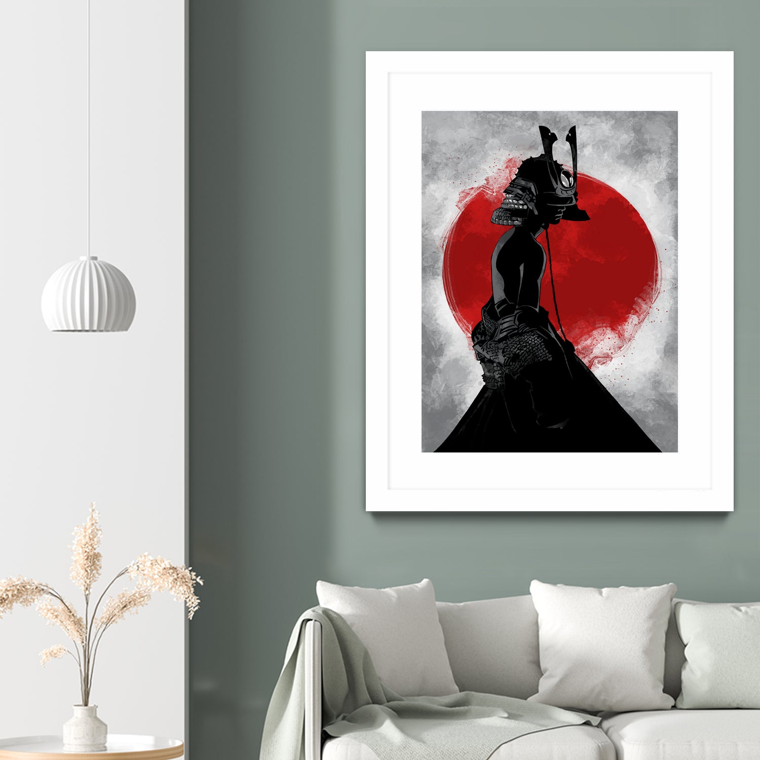 Samurai Girl by Nikita Abakumov on GIANT ART - red digital painting