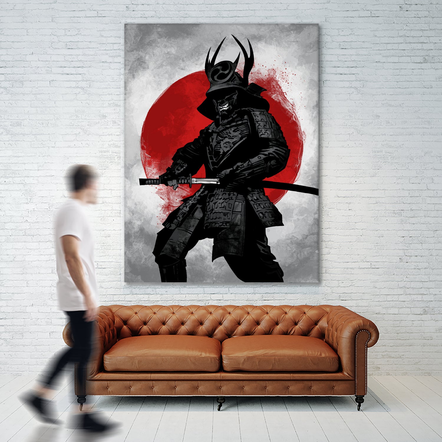 Samurai by Nikita Abakumov on GIANT ART - red digital painting