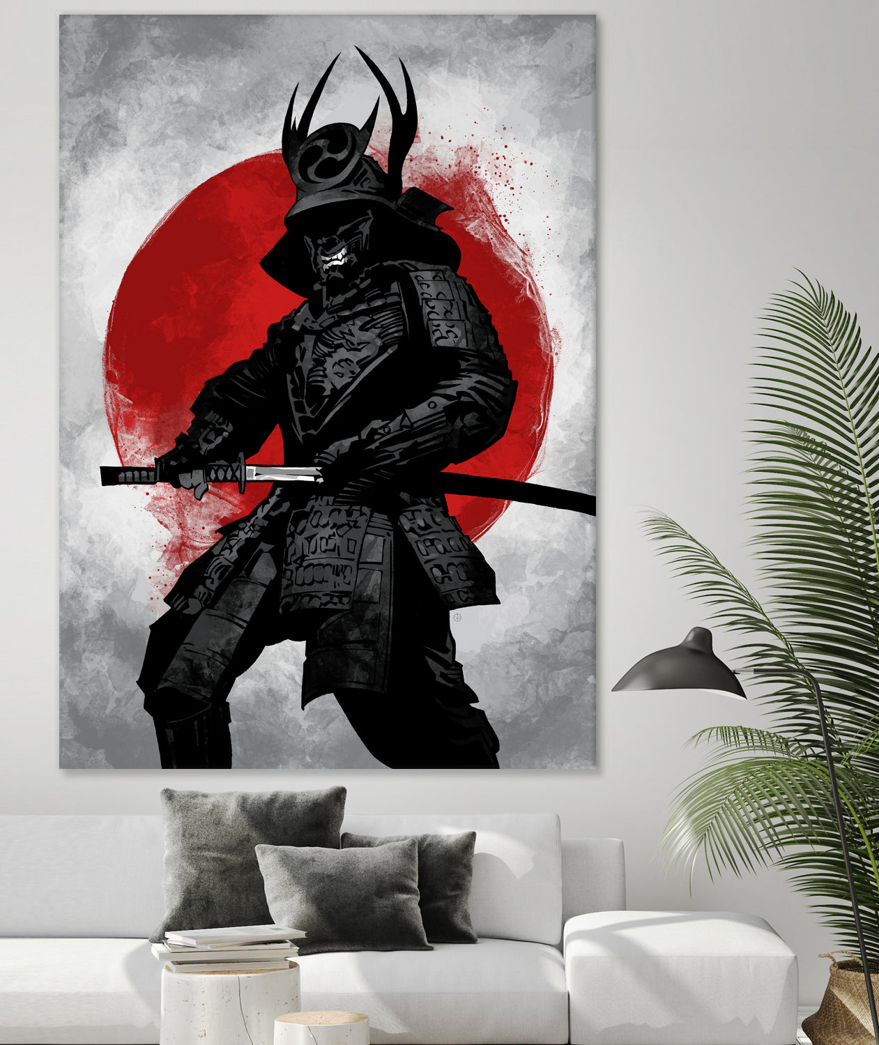 Samurai by Nikita Abakumov on GIANT ART - red digital painting