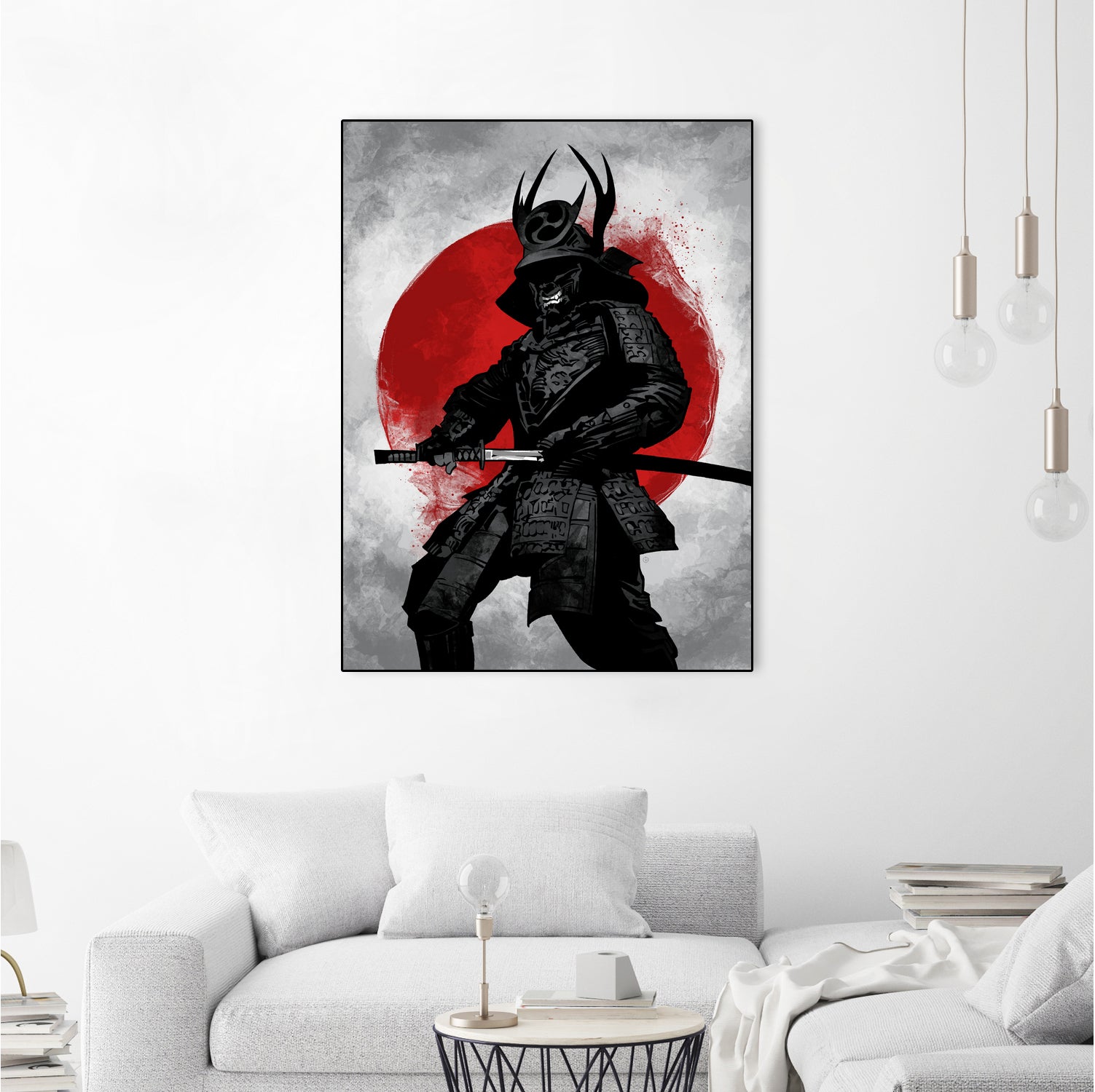 Samurai by Nikita Abakumov on GIANT ART - red digital painting