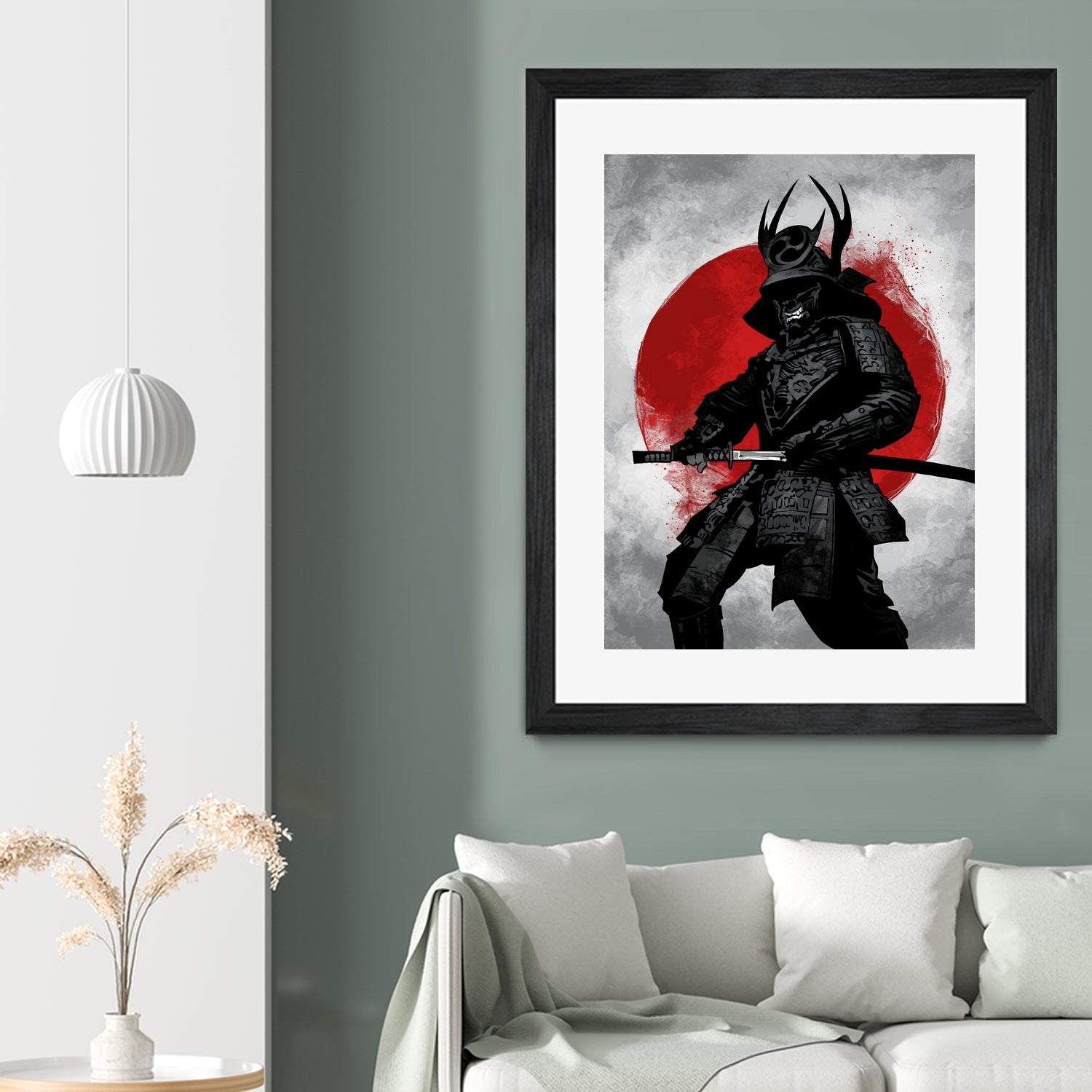 Samurai by Nikita Abakumov on GIANT ART - red digital painting