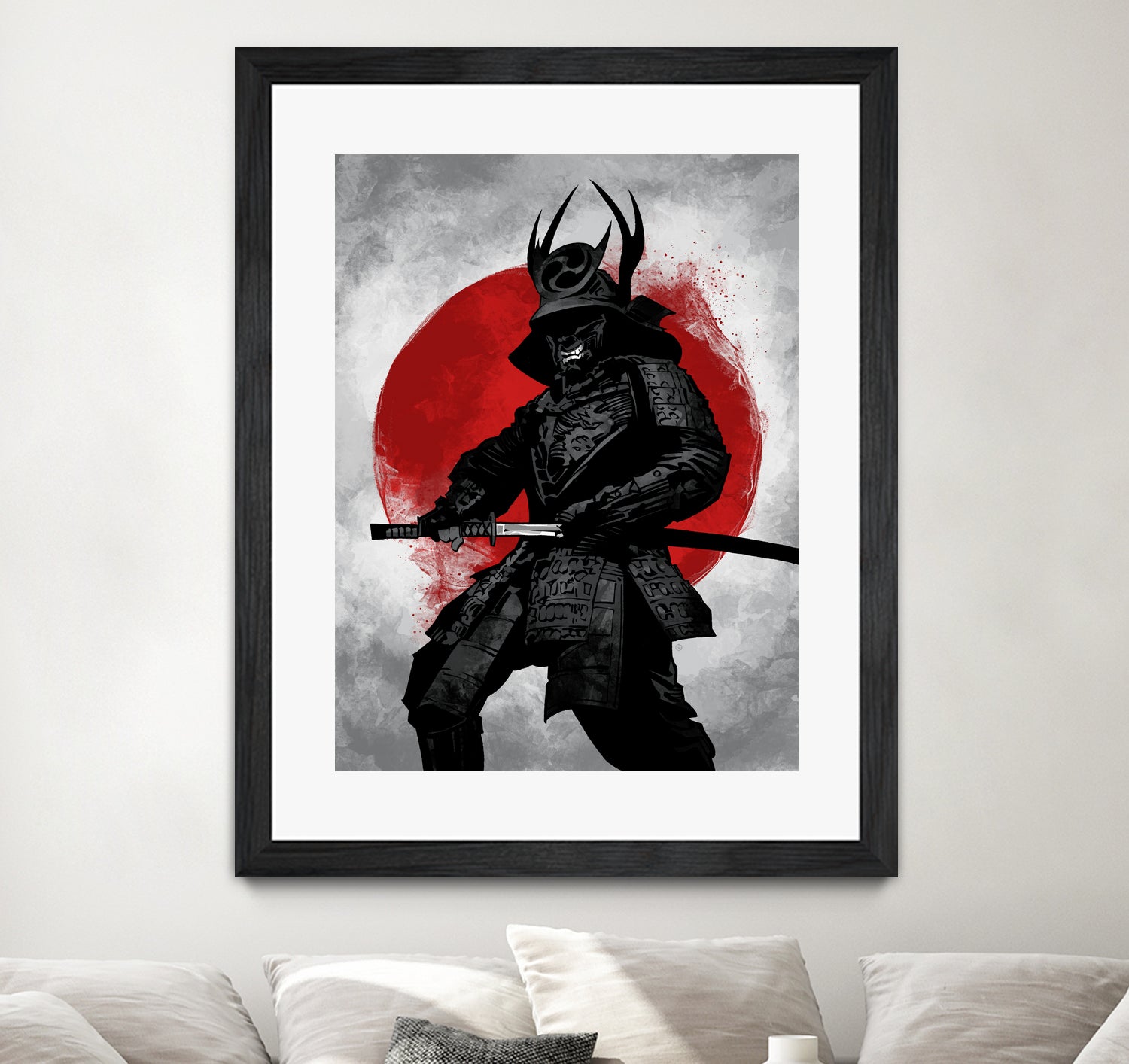 Samurai by Nikita Abakumov on GIANT ART - red digital painting