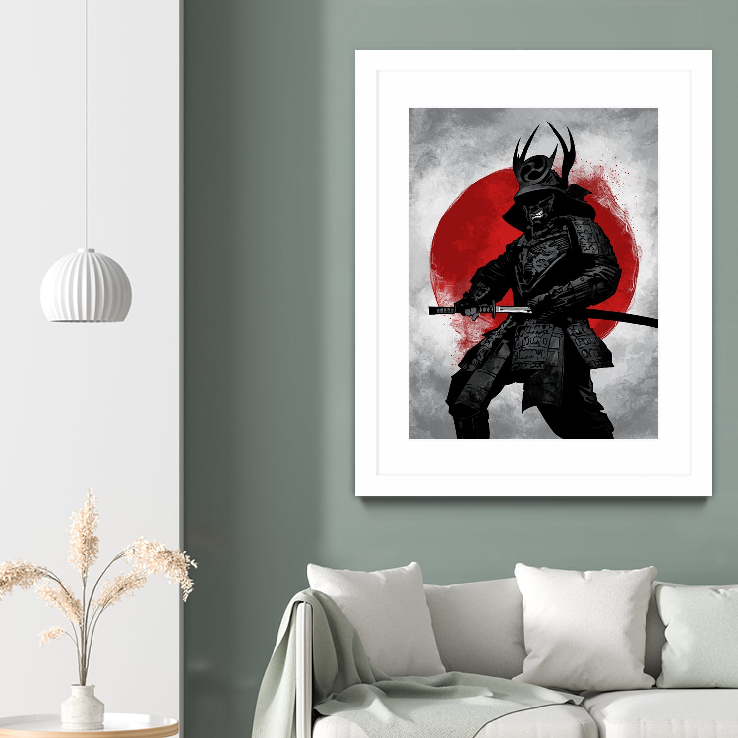 Samurai by Nikita Abakumov on GIANT ART - red digital painting