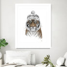 Siberian tiger by Solti Balázs on GIANT ART - white digital painting