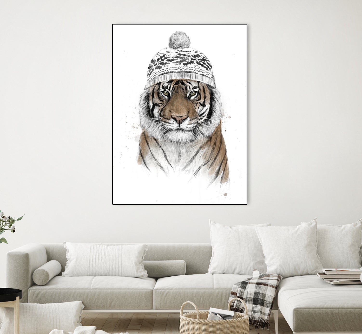 Siberian tiger by Solti Balázs on GIANT ART - white digital painting