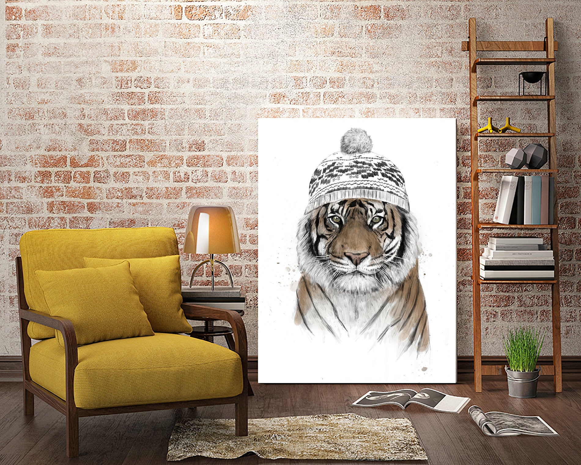 Siberian tiger by Solti Balázs on GIANT ART - white digital painting