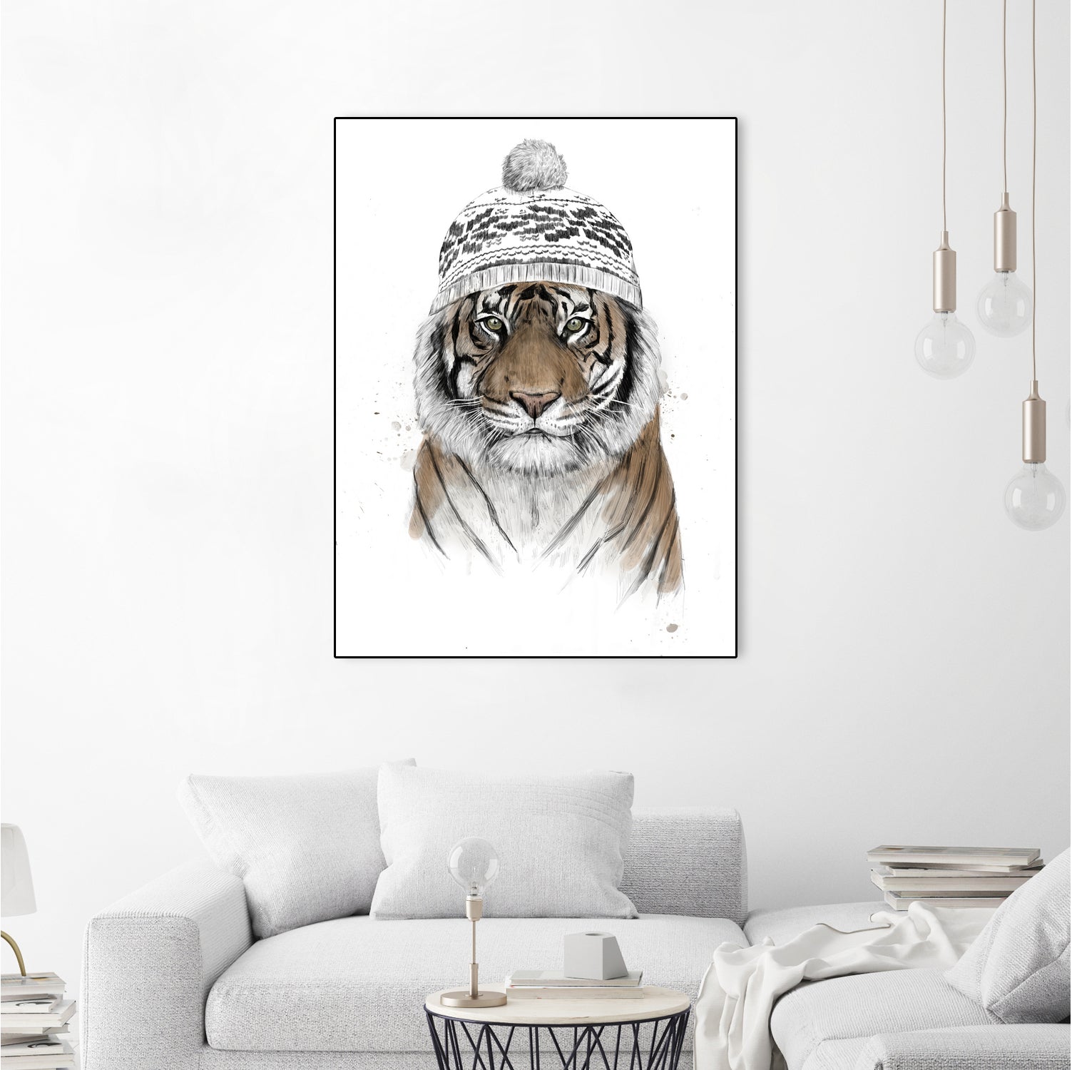 Siberian tiger by Solti Balázs on GIANT ART - white digital painting