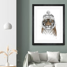 Siberian tiger by Solti Balázs on GIANT ART - white digital painting