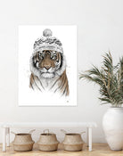 Siberian tiger by Solti Balázs on GIANT ART - white digital painting