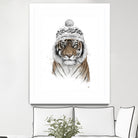 Siberian tiger by Solti Balázs on GIANT ART - white digital painting