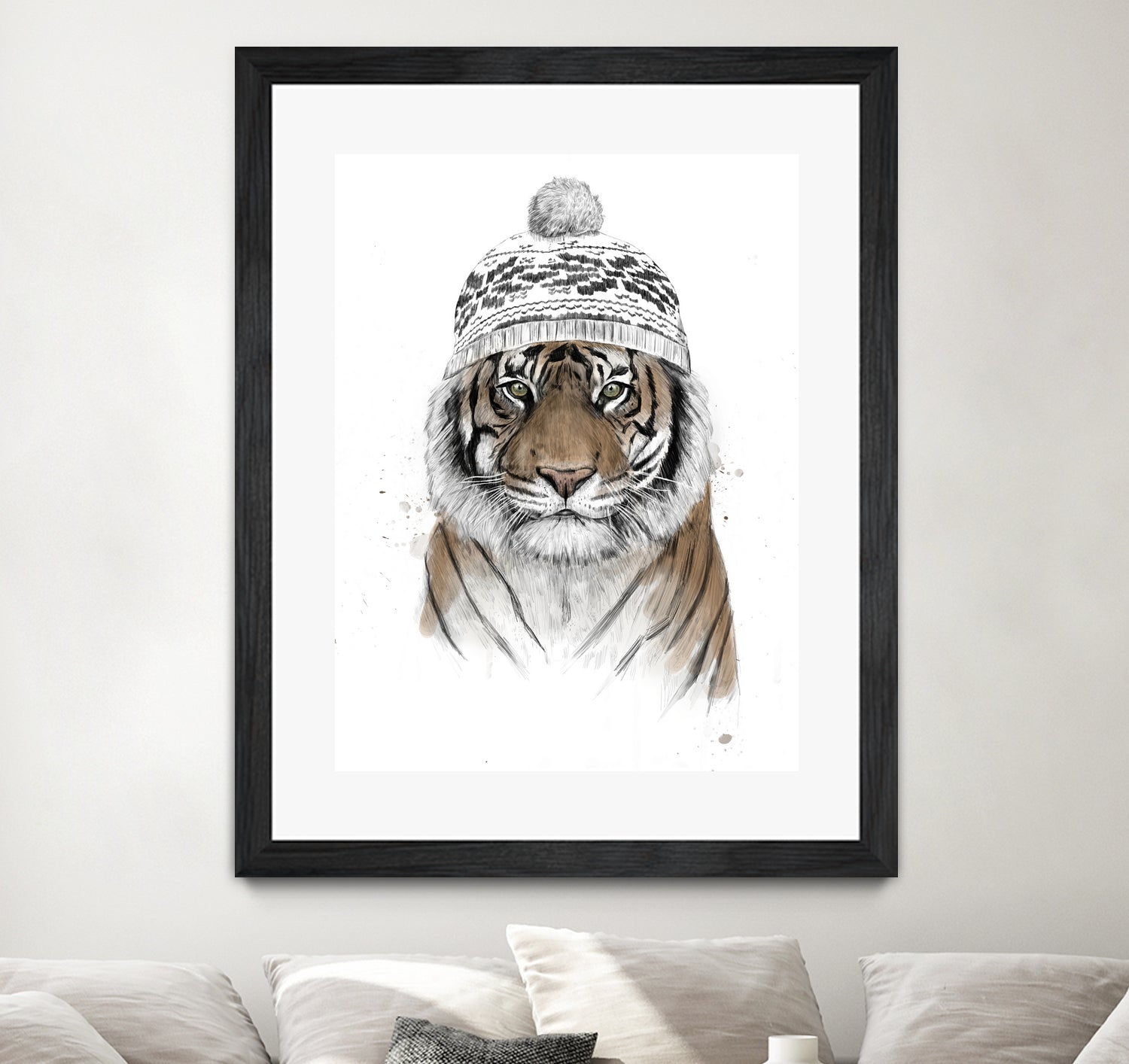 Siberian tiger by Solti Balázs on GIANT ART - white digital painting